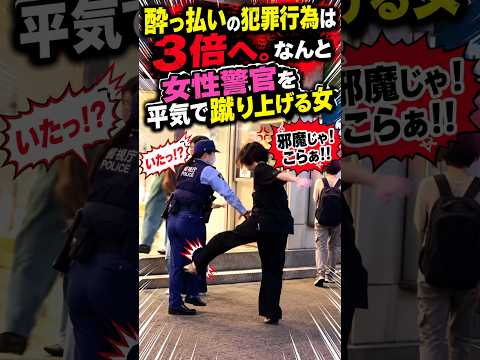 【衝撃】警察官に蹴りを入れる女 通常より3から4倍重い刑罰へ